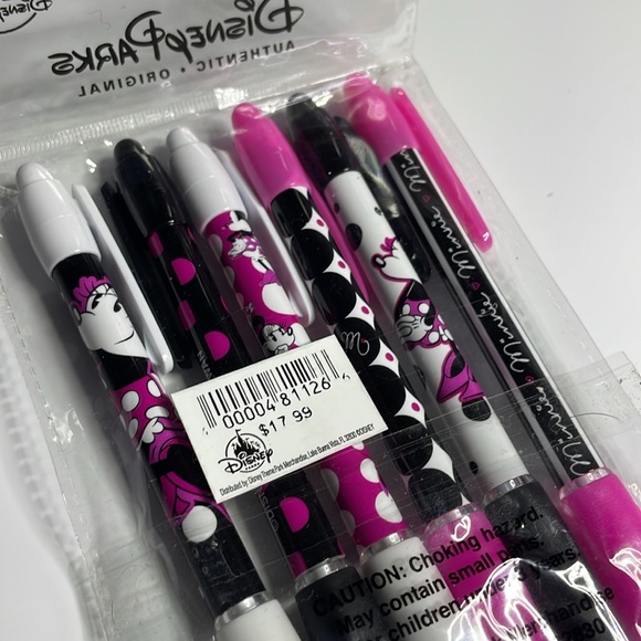 Disney Parks Authentic Minnie Mouse ballpoint pens, Set of 6 - black ink. - Picture 11 of 16